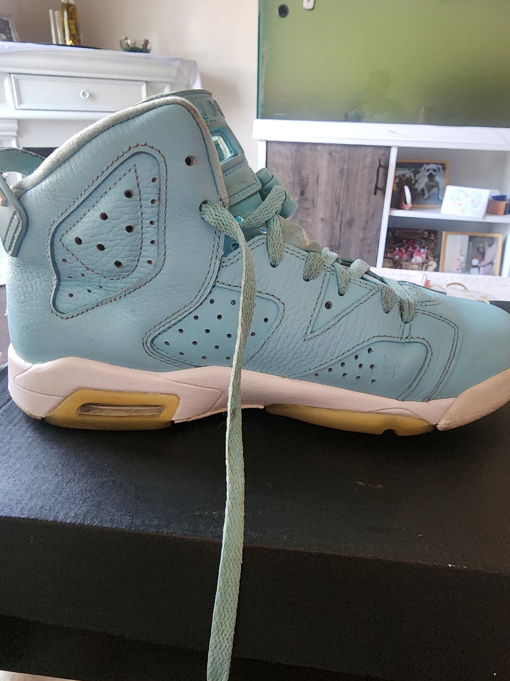 Jordan Kids Light Aqua High-Top Sneakers